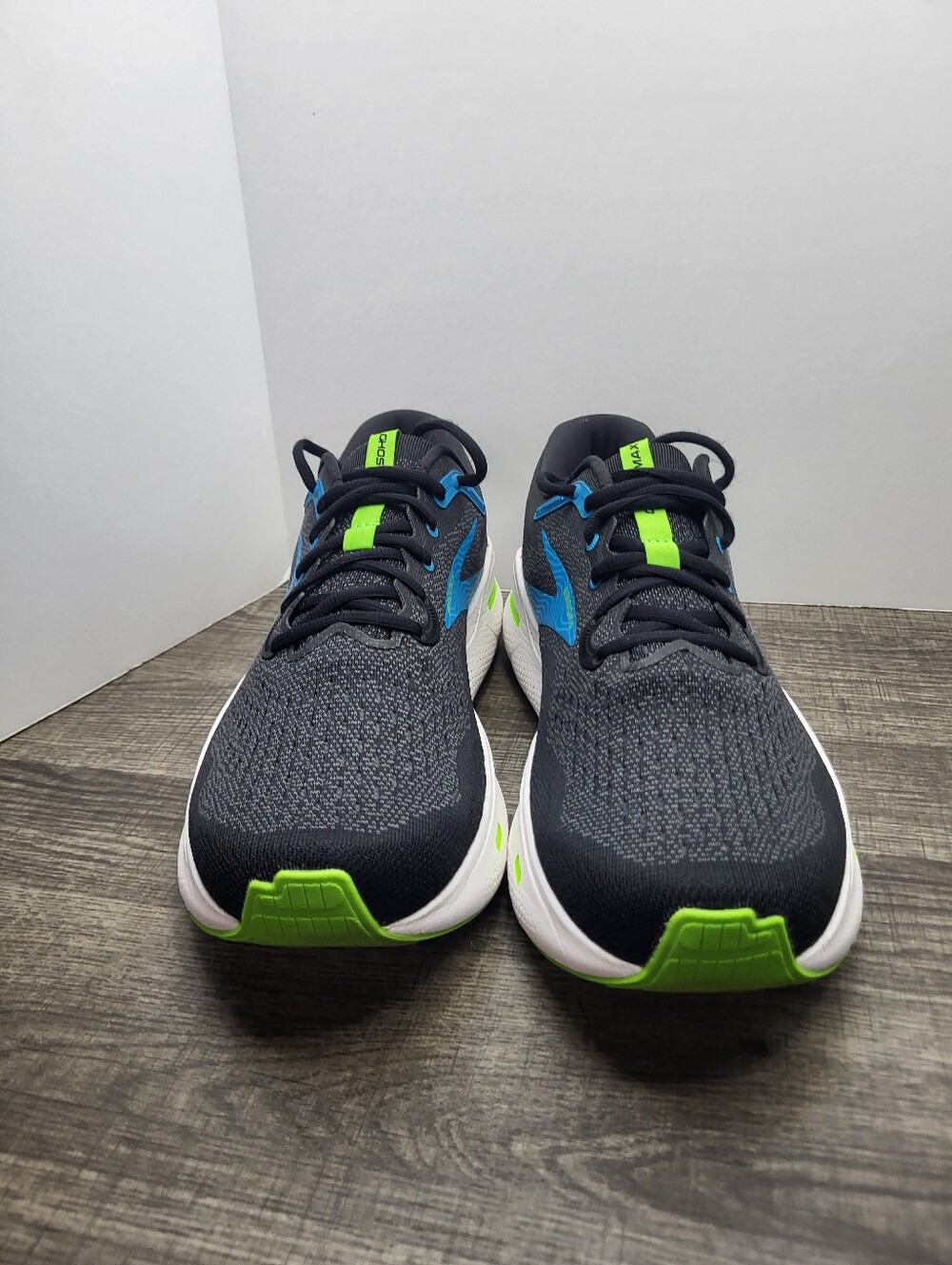 Brooks Ghost Max Running Shoes Men’s Size 11.5 2E Black Blue Green 1104062E060 - Picture 4 of 10